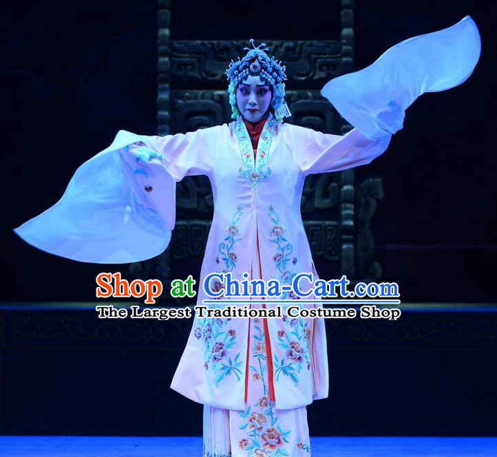 Chinese Ping Opera Actress Apparels Costumes and Headpieces Yu Zhou Feng Traditional Pingju Opera Hua Tan Dress Zhao Yanrong Garment