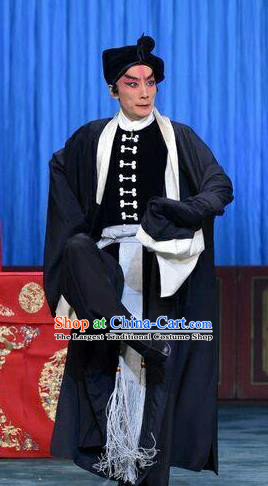 Da Jiu Guan Chinese Peking Opera Wusheng Apparels Costumes and Headpieces Beijing Opera Martial Male Garment Hero Wu Song Clothing