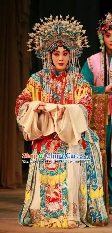Chinese Beijing Opera Actress Garment Hua Tan Costumes and Hair Accessories Traditional Peking Opera Wang Baochuan Dress Princess Dai Zhan Apparels