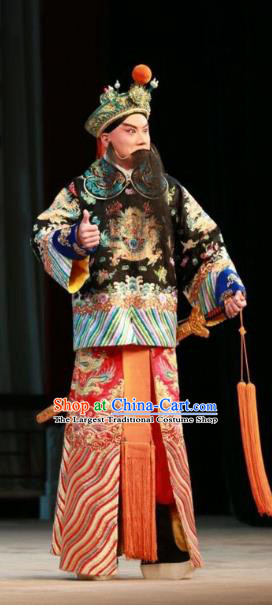 Wang Baochuan Chinese Peking Opera Lord Apparels Costumes and Headpieces Beijing Opera Martial Male Garment King Xue Pinggui Clothing