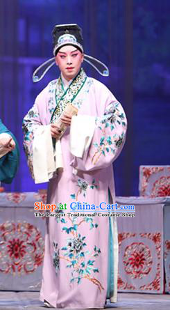 Zhuo Wenjun Chinese Peking Opera Scholar Apparels Costumes and Headpieces Beijing Opera Young Male Garment Niche Sima Xiangru Clothing