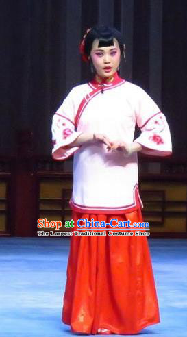 Chinese Ping Opera Republican Period Young Mistress Apparels Costumes and Headpieces Zhao Yunniang Traditional Pingju Opera Actress Dress Garment