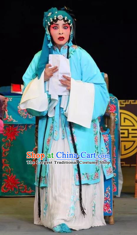 Chinese Sichuan Opera Hua Tan Costumes and Hair Accessories Fen Xiang Ji Traditional Peking Opera Courtesan Jiao Guiying Dress Actress Apparels