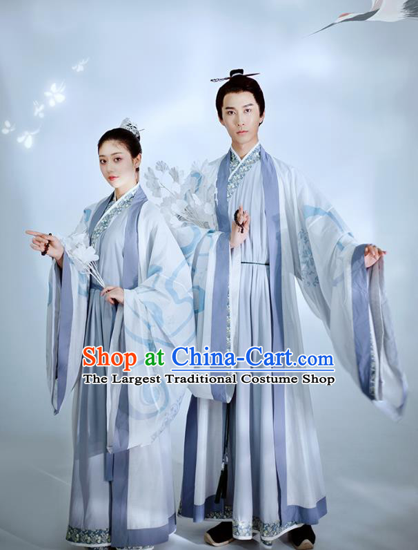 Chinese Ancient Swordsman Hanfu Garment Traditional Ming Dynasty Young Male Noble Childe Historical Costumes Complete Set