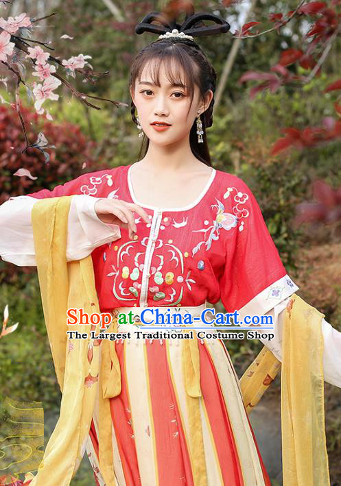 Chinese Traditional Ancient Noble Lady Hanfu Dress Tang Dynasty Royal Princess Historical Costumes for Women