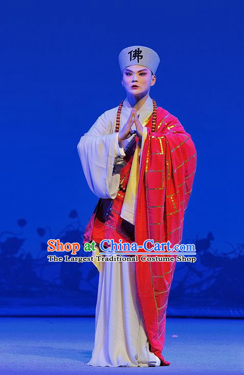Xue Baochai Chinese Sichuan Opera Young Male Apparels Costumes and Headpieces Peking Opera Xiaosheng Garment Monk Jia Baoyu Clothing