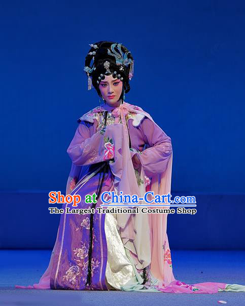 Chinese Sichuan Opera Hua Tan Garment Costumes and Hair Accessories Traditional Peking Opera Actress Xue Baochai Dress Diva Apparels