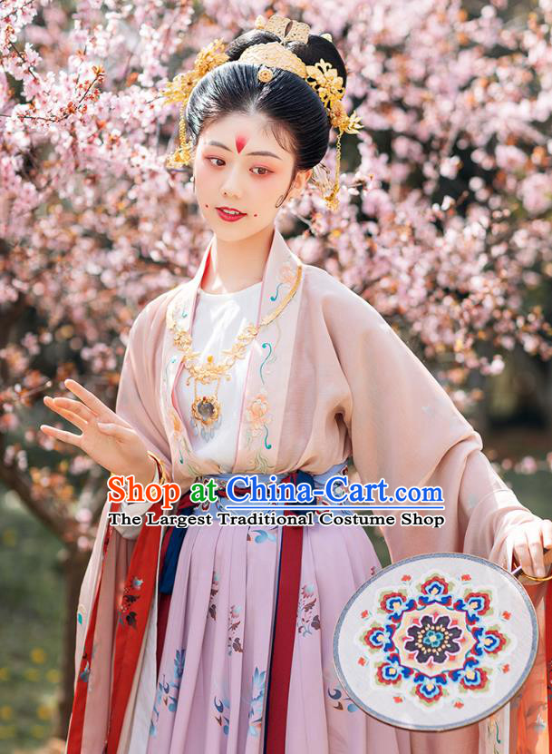 Chinese Ancient Royal Princess Hanfu Dress Traditional Northern and Southern Dynasties Court Lady Historical Costumes Imperial Consort Garment Complete Set