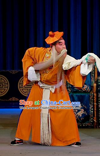 Cao Fu Zou Xue Chinese Sichuan Opera Laosheng Apparels Costumes and Headpieces Peking Opera Elderly Servant Garment Clothing