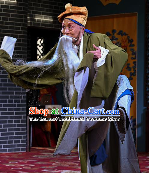 Cao Fu Zou Xue Chinese Sichuan Opera Old Servant Apparels Costumes and Headpieces Peking Opera Elderly Male Garment Clothing