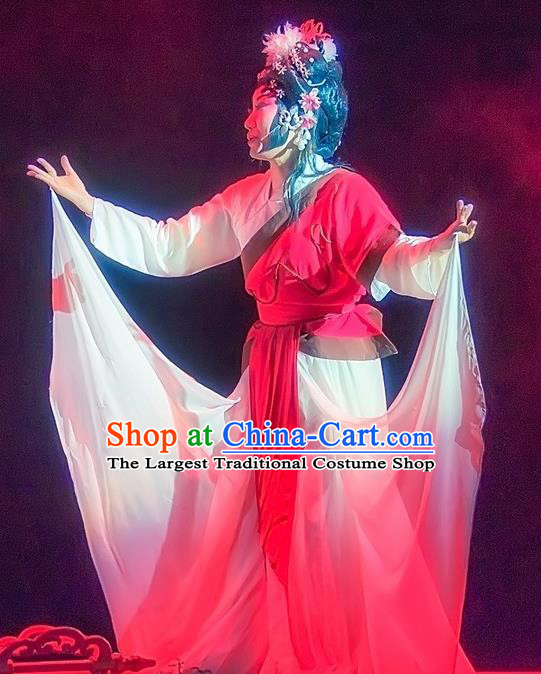 Chinese Sichuan Opera Distress Woman Garment Costumes and Hair Accessories The Jade Hairpin Traditional Peking Opera Actress Dress Diva Liu Siniang Apparels