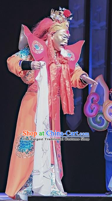 Mother of Mu Lian Chinese Sichuan Opera God Apparels Costumes and Headpieces Peking Opera Martial Male Garment Wusheng Clothing