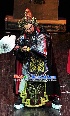 Xi Zhao Qi Shan Chinese Sichuan Opera General Wei Yan Apparels Costumes and Headpieces Peking Opera Shogun Garment Armor Clothing