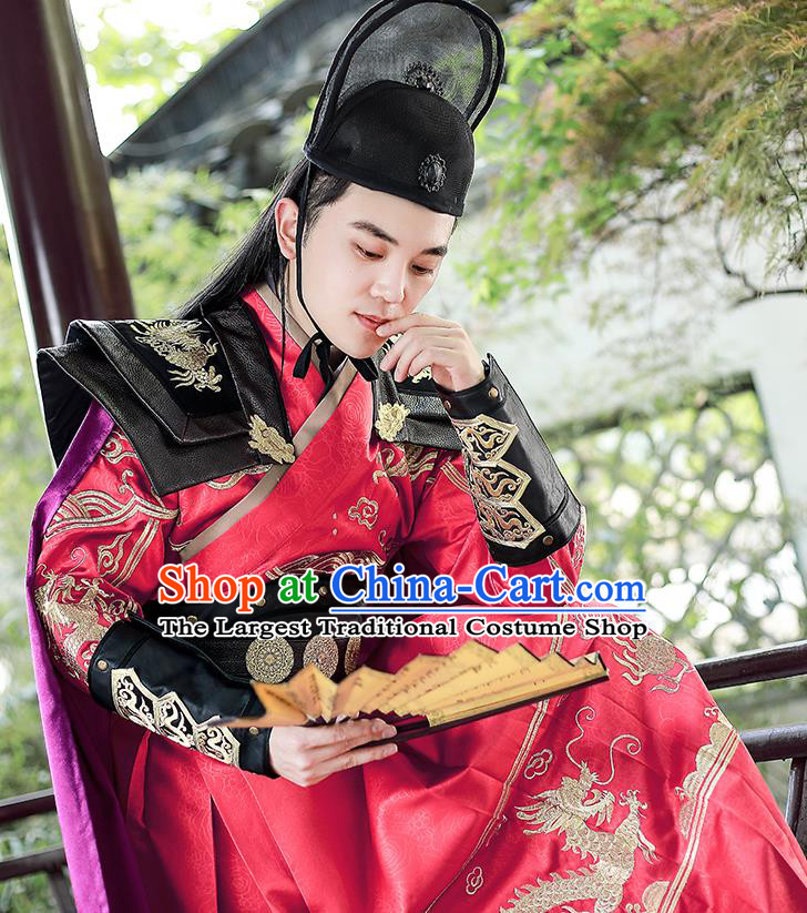 Chinese Traditional Ming Dynasty Blade Hanfu Clothing Ancient Drama Imperial Guard Garment Swordsman Historical Costumes for Men