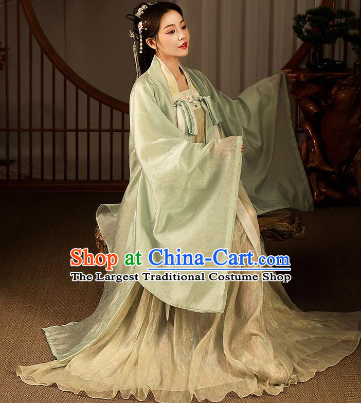 Chinese Traditional Tang Dynasty Royal Princess Hanfu Dress Garment Ancient Drama Court Lady Historical Costumes Complete Set