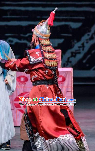 Scholar of Ba Shan Chinese Sichuan Opera General Apparels Costumes and Headpieces Peking Opera Martial Male Garment Li Youheng Clothing