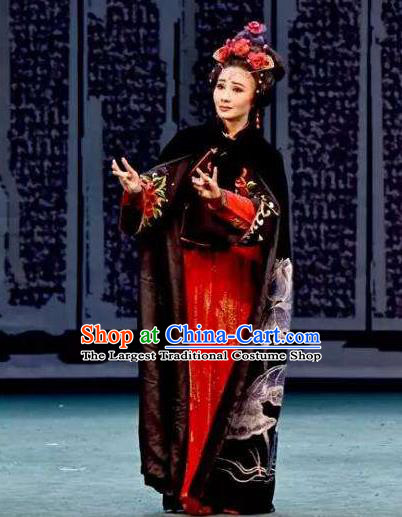 Chinese Sichuan Opera Young Female Garment Costumes and Hair Accessories Scholar of Ba Shan Traditional Peking Opera Geisha Ni Chang Dress Apparels