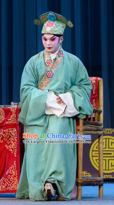Gui Zhou Chinese Sichuan Opera Xiaosheng Niche Li Jia Apparels Costumes and Headpieces Peking Opera Scholar Garment Young Male Clothing