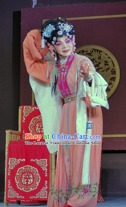 Chinese Sichuan Opera Actress Diao Chan Garment Costumes and Hair Accessories Traditional Peking Opera Young Female Dress Hua Tan Apparels