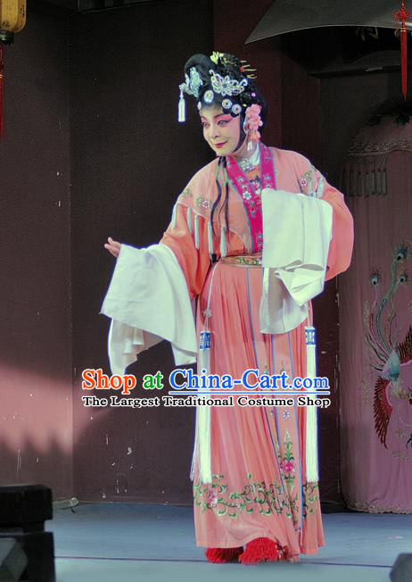 Chinese Sichuan Opera Actress Diao Chan Garment Costumes and Hair Accessories Traditional Peking Opera Young Female Dress Hua Tan Apparels