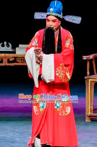 Qin Xianglian Chinese Sichuan Opera Actor Chen Shimei Apparels Costumes and Headpieces Peking Opera Official Garment Minister Clothing