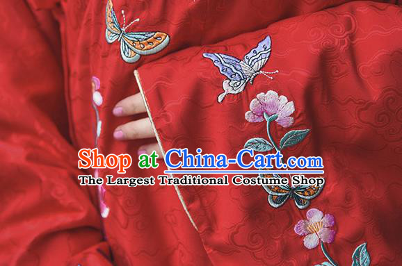 Chinese Ming Dynasty Noble Lady Apparels Traditional Hanfu Dress Ancient Women Historical Costumes Blouse and Skirt Complete Set