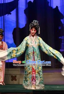 Chinese Beijing Opera Young Female Apparels Costumes and Headpieces Tai Zhen Wai Zhuan Traditional Peking Opera Huadan Yang Yuhuan Garment Dress