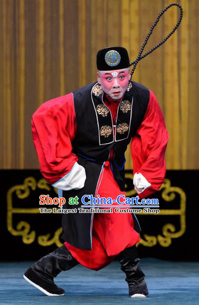 Escaping From the Temple Chinese Peking Opera Chou Garment Costumes and Headwear Beijing Opera Monk Apparels Young Male Clothing