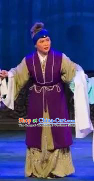 Chinese Beijing Opera Pantaloon Apparels Costumes and Headdress Anecdote of Wu Zetian Traditional Peking Opera Elderly Dame Dress Garment
