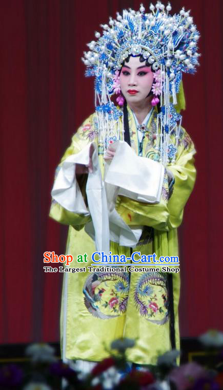 Chinese Beijing Opera Imperial Consort Guo Apparels Costumes and Headdress Han Gong Jing Hun Traditional Peking Opera Diva Dress Hua Tan Garment