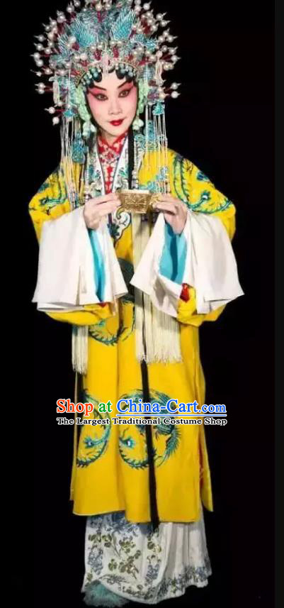 Chinese Beijing Opera Apparels Hua Tan Costumes and Headdress Han Gong Jing Hun Traditional Peking Opera Diva Dress Imperial Consort Guo Garment