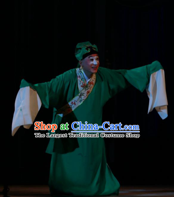 Wu Long Yuan Chinese Peking Opera Scholar Garment Costumes and Headwear Beijing Opera Chou Zhang Wenyuan Apparels Clothing