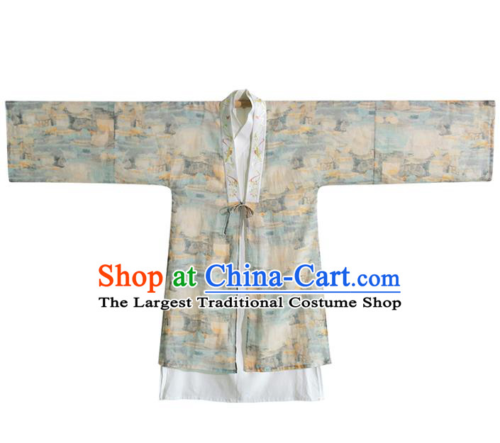 Chinese Ancient Swordsman Hanfu Garment Traditional Jin Dynasty Historical Costumes for Men