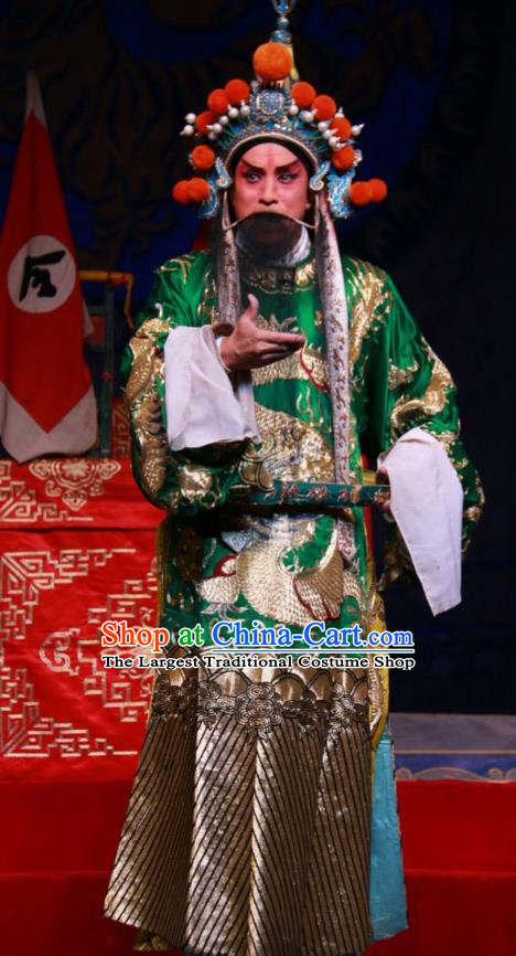 Xue Gang Fan Tang Chinese Bangzi Opera Official Xue Meng Apparels Costumes and Headpieces Traditional Shanxi Clapper Opera Military Officer Garment Elderly Male Clothing