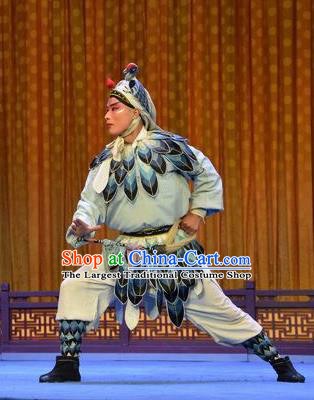 Madam White Snake Chinese Shanxi Opera Swordsman Apparels Costumes and Headpieces Traditional Jin Opera Wusheng Garment Martial Male Clothing