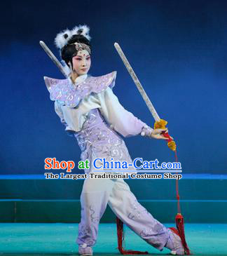 Chinese Hebei Clapper Opera Fairy Garment Costumes and Headdress The Legend of Tenjiku Bracelet Traditional Bangzi Opera Actress Dress Diva Apparels