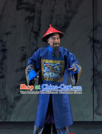 Yu Chenglong Chinese Shanxi Opera Governor Zhang Chaozhen Apparels Costumes and Headpieces Traditional Jin Opera Qing Dynasty Official Garment Clothing