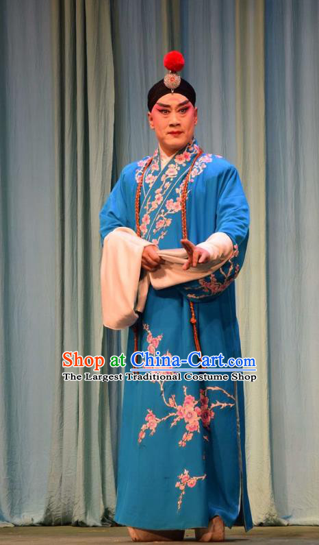 Da Jin Zhi Chinese Shanxi Opera Xiaosheng Apparels Costumes and Headpieces Traditional Jin Opera Prince Guo Ai Garment Young Male Clothing
