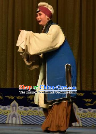 Chinese Jin Opera Laodan Garment Costumes and Headdress Wo Hu Ling Traditional Shanxi Opera Pantaloon Dress Dame Apparels