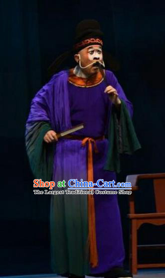Xiong Guan Niang Zi Chinese Shanxi Opera Chou Role Apparels Costumes and Headpieces Traditional Jin Opera Clown Garment Clothing