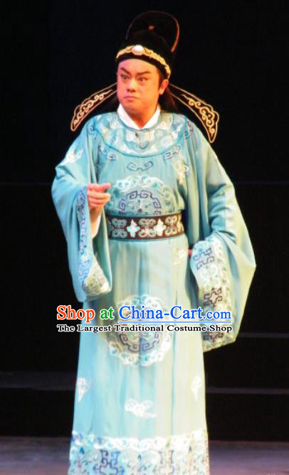 Wu Zetian Chinese Shanxi Opera Young Male Apparels Costumes and Headpieces Traditional Jin Opera Xiaosheng Garment Tang Dynasty Prince Clothing
