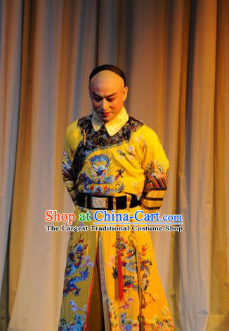 Fu Shan Jin Jing Chinese Shanxi Opera Xiaosheng Apparels Costumes and Headpieces Traditional Jin Opera Young Male Garment Emperor Kangxi Informal Clothing