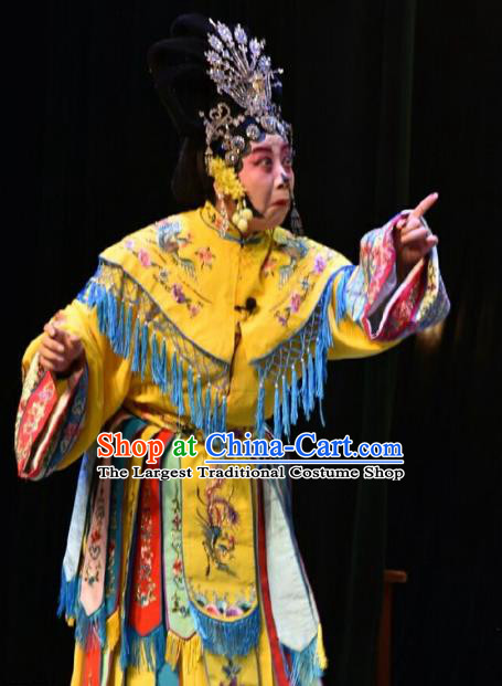 Chinese Jin Opera Empress Ma Luanying Garment Costumes and Headdress Traditional Shanxi Opera Court Woman Dress Queen Apparels