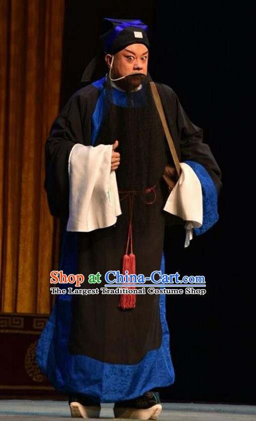 Sacrifice Chinese Shanxi Opera Scholar Apparels Costumes and Headpieces Traditional Jin Opera Retainer Cheng Ying Garment Laosheng Clothing