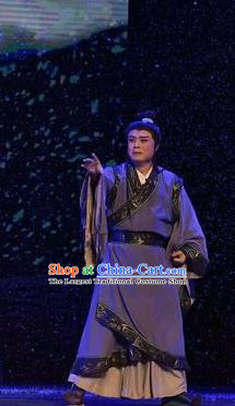 Qing Ming Chinese Shanxi Opera Niche Apparels Costumes and Headpieces Traditional Jin Opera Xiaosheng Garment Young Male Clothing