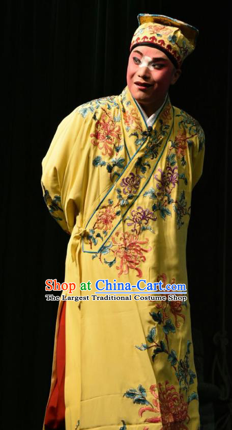 Zhao Jintang Chinese Shanxi Opera Clown Apparels Costumes and Headpieces Traditional Jin Opera Young Man Garment Song Cheng Clothing