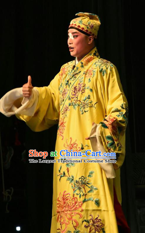 Zhao Jintang Chinese Shanxi Opera Clown Apparels Costumes and Headpieces Traditional Jin Opera Young Man Garment Song Cheng Clothing