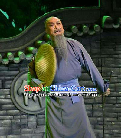 Lian Li Yu Chenglong Chinese Shanxi Opera Old Man Apparels Costumes and Headpieces Traditional Jin Opera Governor Garment Laosheng Clothing