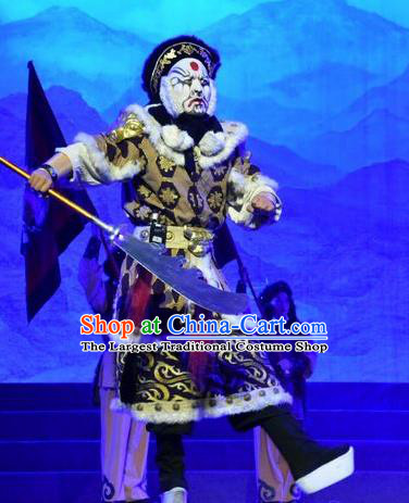 Mulan Joins the Army Chinese Shanxi Opera Soldier Apparels Costumes and Headpieces Traditional Jin Opera Takefu Garment Martial Male Wusheng Clothing