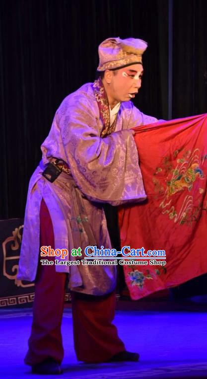 The Crimson Palm Chinese Bangzi Opera Chou Role Apparels Costumes and Headpieces Traditional Clapper Opera Clown Garment Clothing